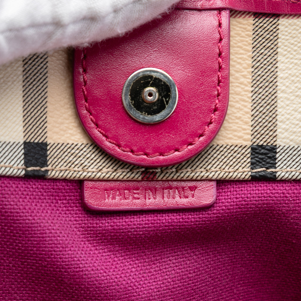 Pre-Loved Burberry Small Haymarket Check Coated Canvas Canterbury Tote - Picture 6 of 7